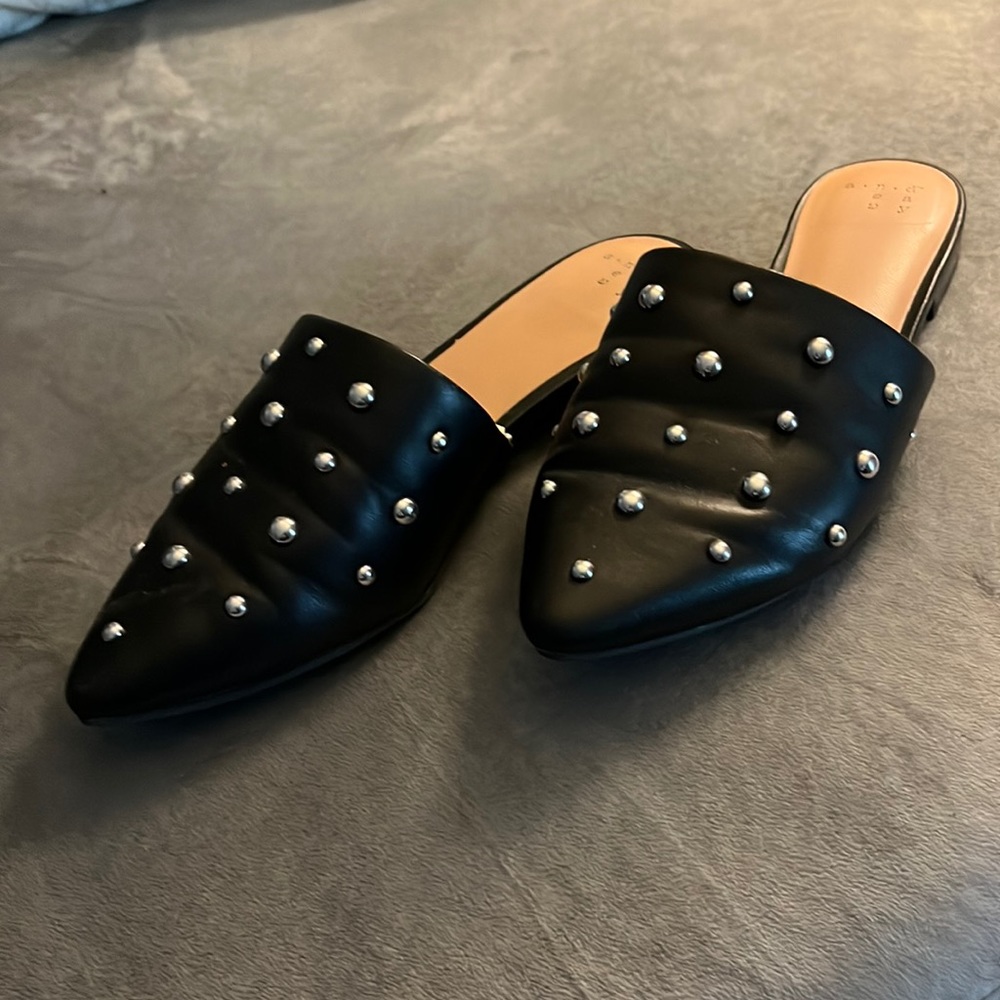 Mules Women’s - Black with Studs Size 6